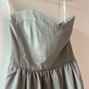 Shoshanna Gray Silvery Strapless Dress - 2, XS